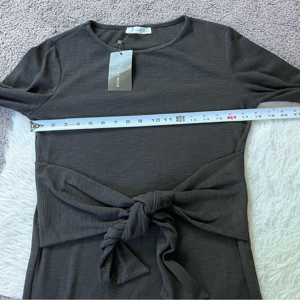 NWT R. Vivimos black long sleeve dress Medium - Picture 5 of 6